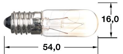 L 0011-060 - Signal-Kleinröhrenlampe, E14, T5, 60 V, 10 W, weiß von Barthelme