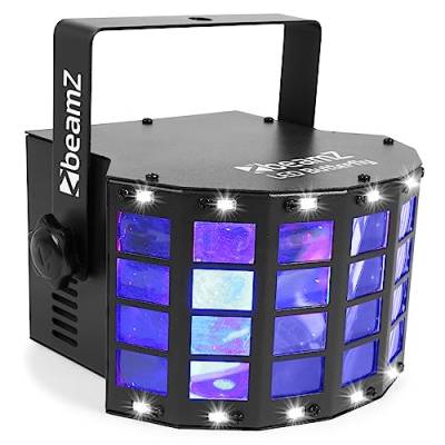 BeamZ LED Butterfly Partylicht 3x3W RGB + 14xSMD Strobe Musikgesteurt oder Automatikmodus, Disco Licht. DJ Bühnenbeleuchtung Schwarz von Beamz