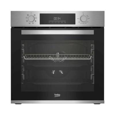 Beko BBIM12300X b300 Einbau-Backofen, 60 cm Backofen, 72 l Volumen, Dampfreinigung SteamShine, 8 Heizarten, AeroPerfect für gleichmäßiges Backen, Multifunktionsofen, Edelstahl von Beko