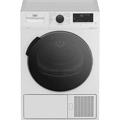 Beko DHC946GX b300 Wärmepumpentrockner, Wäschetrockner, 9 kg, Frontlader, AquaWave Schontrommel, Hygiene Trocknen & Hygiene Auffrischen, 15 Programme, Weiß von Beko