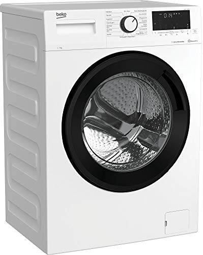 Beko WML71465S b300 freistehende Waschmaschine, 7 kg, Waschvollautomat, 1400 U/min, Bluetooth, AquaWave, ProSmart Inverter Motor, Nachlegefunktion, Fleckenprogramm, Weiß von Beko