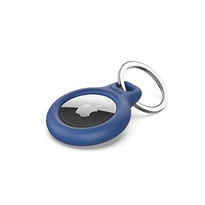 Belkin AirTag Hülle mit Schlüsselanhänger (Secure Holder Schutzhülle für Air Tag, Accessoire mit Kratzschutz) – Blau von Belkin