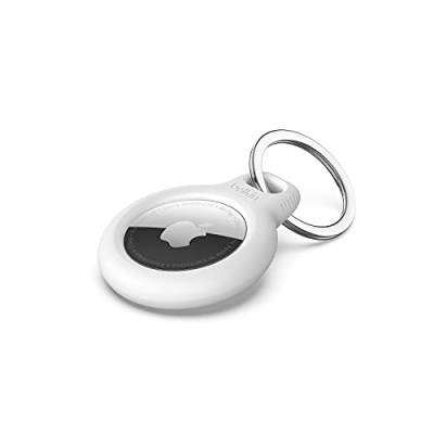 Belkin AirTag Hülle mit Schlüsselanhänger (Secure Holder Schutzhülle für Air Tag, Accessoire mit Kratzschutz) – Weiß von Belkin