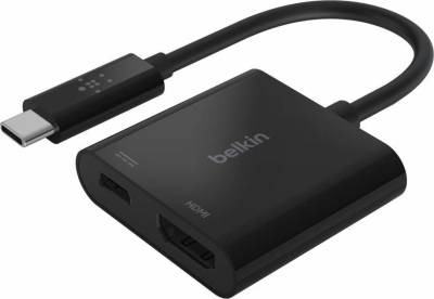 Belkin USB-C auf HDMI-Adapter mit 60 W PD Laptop-Adapter USB Typ C zu USB Typ C, 13 cm von Belkin