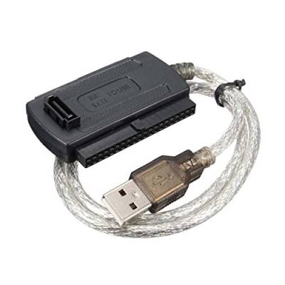 Berichw USB 2.0 Stecker A IDE SATA 2,5 Zoll 3,5 Zoll Konverter Adapter Kabel Festplatte HDD Schwarz von Berichw