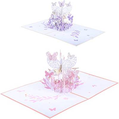 Berichw -Up Karte mit Schmetterlingsmotiv, 3D Schmetterlingskarten, handgefertigt, Geburtstag, Muttertag, Geburtstag von Berichw