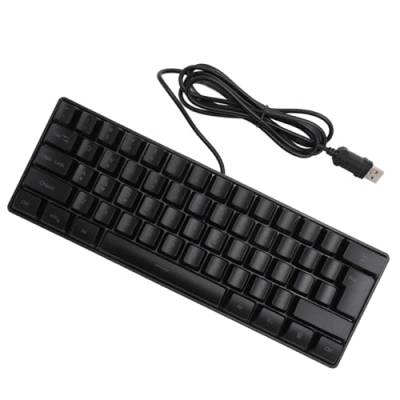Kompakte Kabelgebundene Gaming-Tastatur mit 61 Tasten, RGB-Hintergrundbeleuchtung und Ergonomischem Mechanischem Gefühl, Geeignet für PC-Gamer und Schreibkräfte, Leicht zu Tragen von Bewinner