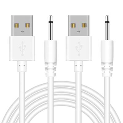 Bicmice USB-LADEKABEL 2,5mm DC Ladekabel für Massagegerät Spielzeug Schnelles Aufladen(2er-Pack) von Bicmice