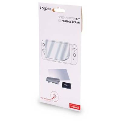 Bigben Interactive GmbH Nintendo Switch - Screen Protection Kit (Bildschirm Schutzfolie & Reinigungstuch) von Big Ben
