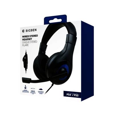 BigBen 5 Stereo Gaming Headset schwarz für PS5 BB006339 Zubehör PlayStation 4 von BigBen
