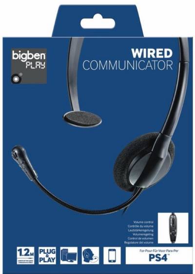 BigBen Playstation 4 Wired Communicator Headset schwarz PS4 BB342161 Zubehör PlayStation 4 von BigBen