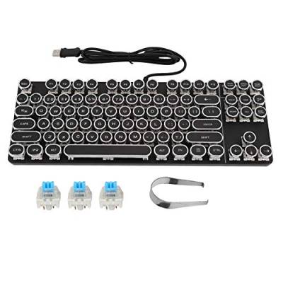 BigKing Spielbrett, Punk Mechanical Keyboard 917 mit Vintage Round Cap für PUBG Internet Cafes Computerzubehör von BigKing