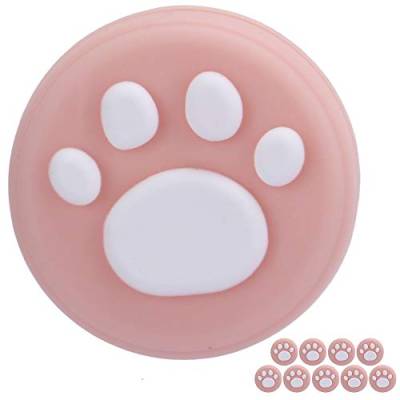 Cat Paw Rocker Cap, Cat Paw Daumengriffe Abdeckung Joystick Rocker Silikonkappe Universal für Switch/Switch Lite(Foundation weiße Klaue) von BigKing