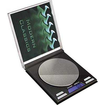 BLscale - CD Digitalwaage | Feinwaage, Küchenwaage, Taschenwaage, Schmuckwaage | 0,01g-100g | LCD-Display | austauschbares Cover | + Ledertasche | 4 Wäge-Einheiten | Blackleaf von Black Leaf