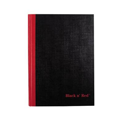 Black n' Red Notizbuch, Hardcover, 21,4 x 14,7 cm, Medium, 96 linierte Blätter, 1 Stück (E66857) von Black n' Red