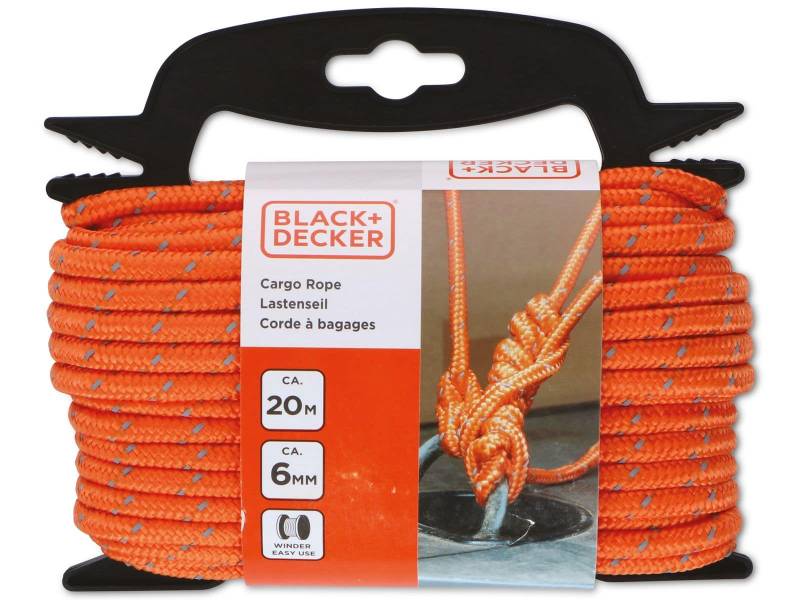 BLACK & DECKER Mehrzweckseil, Ø 6 mm, 20 m, orange von Black & Decker