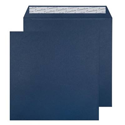 Blake Creative Color 520 Briefumschläge, haftklebend, quadratisch, 220 x 220 mm, 120 g/m², Oxford-Blau, 250 Stück von Blake