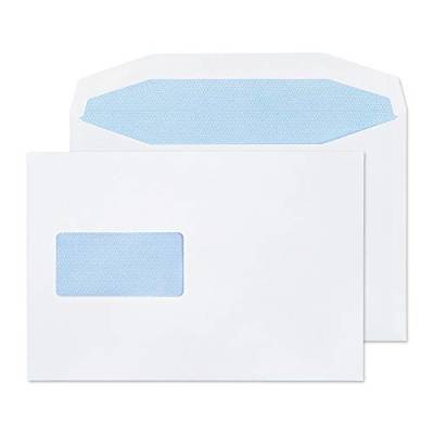 Blake Purely Everyday 4408 Kuvertierhüllen Briefumschläge Naßklebung Mit Fenster Weiß C5+ 162 x 235 mm - 90g/m² | 500 Stück von Blake