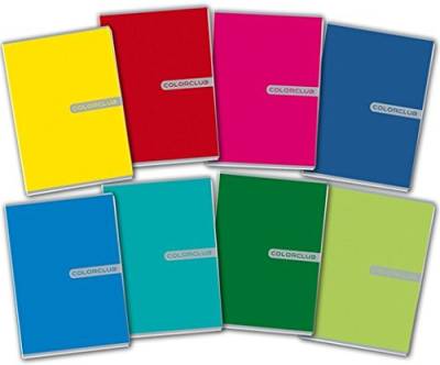 Blasetti 4246 COLORCLUB Notizbücher, A5, liniert C, liniert, 80 g, FF 20+1, Packung mit 10 Stück von Blasetti