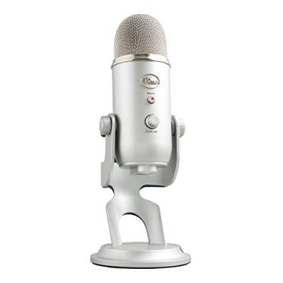 Blue Microphones Yeti Professionelles USB-Mikrofon für Aufnahmen, Streaming, Podcasting, Broadcasting, Gaming, Voiceover und mehr, Plug 'n Play auf PC und Mac - Silber von Blue Microphones