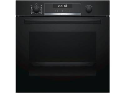 Bosch HBA578BB0 Serie 6 Einbau-Backofen, 60 x 60 cm, Pyrolyse Selbstreinigung, AutoPilot 30 30 Automatikprogramme, 3D Heißluft Backen auf 3 Ebenen, LCD-Display, Versenkknebel, Kindersicherung von Bosch Hausgeräte