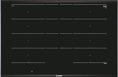 Bosch Hausgeräte PXY875DC1E Serie 8 Induktionskochfeld, 80cm breit, FlexInduction freie Platzwahl, MoveMode voreingestellte Leistungsstufen, GutFry Bratsensor, PowerBoost schnelleres Kochen, Schwarz von Bosch Hausgeräte