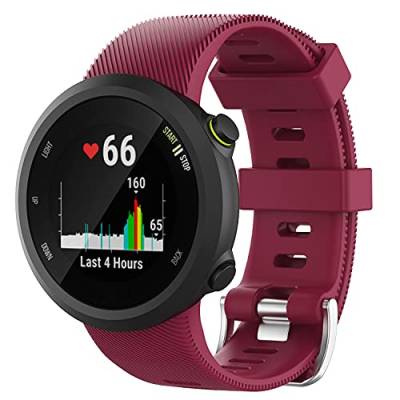 Braleto Armband Kompatibel für Garmin Forerunner 45/45S Silikon Wasserdichtes Sportarmband Ersatz Uhrenarmbander für Forerunner 45/45S (Rotwein) von Braleto