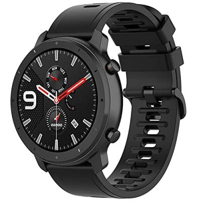 Braleto Armband Kompatibel mit Amazfit GTR 47mm/Pace/StratosArmband, 22mm Uhrenarmband für Amazfit GTR 47mm (schwarz) von Braleto
