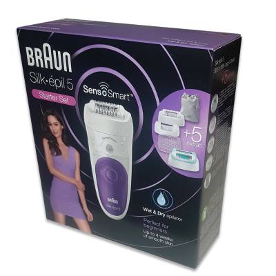 Braun Silk-épil 5 5/880 SensoSmart Epilierer, Violett/Weiß von Braun