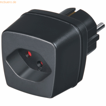 5 x Brennenstuhl Reisestecker-Adapter CH/Schutzkontakt schwarz von Brennenstuhl