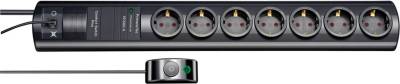 brennenstuhl Primera-Tec Comfort Switch Plus - Überspannungsschutz - Wechselstrom 250 V - 3500 Watt - Ausgangsbuchsen: 7 - 2,0m - Deutschland - Schwarz (1153300467) von Brennenstuhl