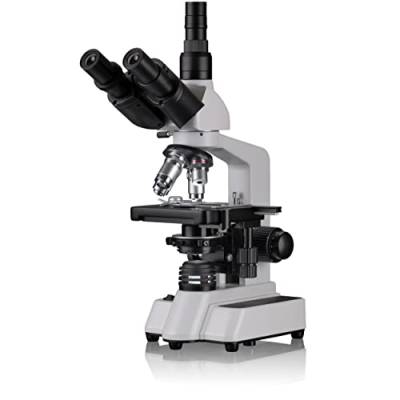 Bresser Durchlicht Mikroskop Researcher Trino Vergrößerung für gehobene Ansprüche, LED Beleuchtung und drehbarer trinokularer Auszug, Blanc, 40x-1000x von Bresser