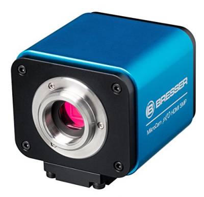 Bresser MikroCam Mikroskopkamera WiFi Mikrokamera PRO HDMI 5MP mit eigenem Betriebssystem und Maus blau von Bresser