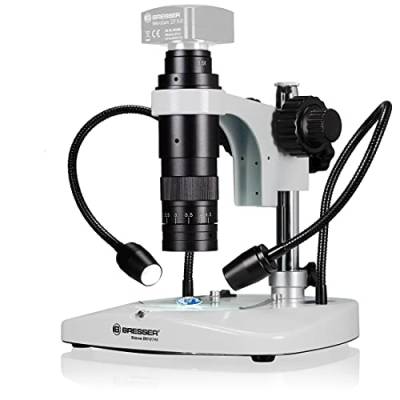 Bresser Mikroskop DST-0745 Zoom 0,7X–4,5X für Digitale Mikroskop- und Ultramakro-Aufnahmen mit C-Mount-Kameras bis 1/2" Sensor mit Auf- und Durchlicht, Weiss, 5808100 von Bresser