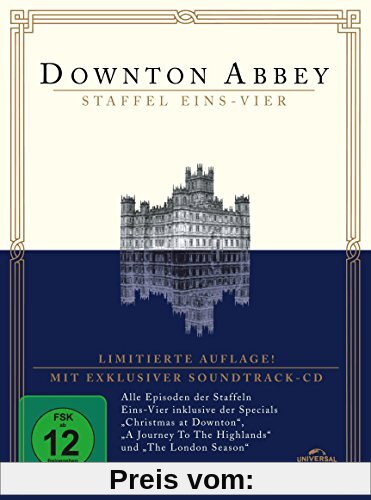 Downton Abbey - Season 1-4 (Digipack, 16 Discs inkl. exklusiver Soundtrack-CD) [Limited Edition] von Brian Kelly