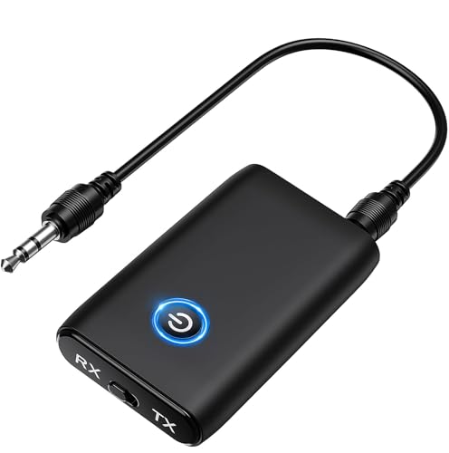 Brifit 2-in-1 Bluetooth Sender Empfänger, Bluetooth Adapter 5.0, Bluetooth Transmitter Empfänger Klinke 3,5 für/TV/PC/Auto/Lautsprecher/Kopfhörer von Brifit