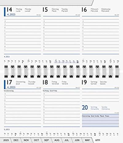 BRUNNEN Wochen-Ersatzkalendarium Modell 755 2023 Blattgröße 8,7 x 15,3 cm weiß von Brunnen