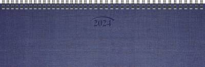 BRUNNEN Wochenkalender Modell 777 2024 2 Seiten = 1 Woche Blattgröße 32,6 x 10,2 cm blau von Brunnen