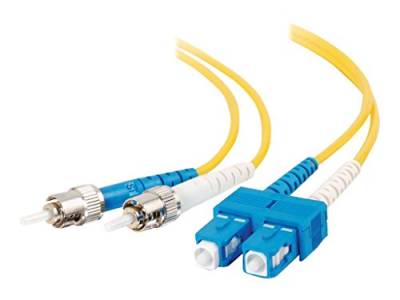 C2G 2m Glasfaser/Glasfaserkabel fàur Gigabit-Ethernet-Anwendungen SC/ST LSZH Duplex Multimode 9/125 SM Glasfaser von C2G