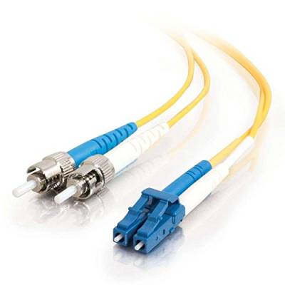 C2G 5m Glasfaser/Glasfaserkabel fàur Gigabit-Ethernet-Anwendungen LC/ST LSZH Duplex Multimode 9/125 SM Glasfaser von C2G