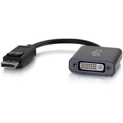 C2G DisplayPort-Stecker auf DVI-D-Dual-Link-Buchse 4K-Aktiv-Adapter Schwarz, DisplayPort-kompatibel mit Apple Cinema Displays, Microsoft, Dell, HP, Intel, ASUS, Alienware, Lenovo und mehr von C2G