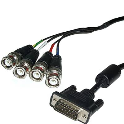 Cablematic - RGB Video Kabel 1m (1xDB15-M/4xBNC-M) von CABLEMATIC