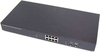Cablematic Switch 10/100/1000 Mbps PoE IEEE 802.3af-WEB RACK19 (8 PoE und 2 SFP) von CABLEMATIC