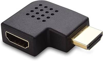CABLEPELADO HDMI Adapter gewinkelt | 270° Winkel | rechtwinklig HDMI Adapter | Stecker auf Buchse | Vergoldete Kontakte | Unterstützt Full HD 3D und 4K von CABLEPELADO