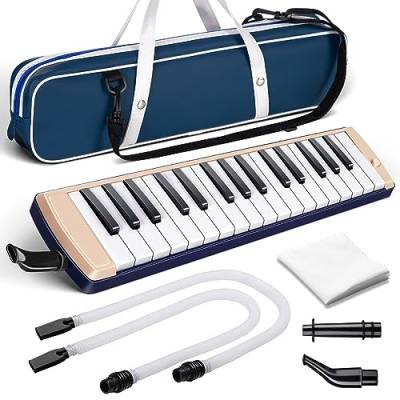 CAHAYA 32 Tasten Melodica für Kinder Melodica Instrument mit Tragetasche geeignet für Anfänger Studenten, musikalisches Geschenk für Jungen und Mädchen, Beige, CY0348 von CAHAYA