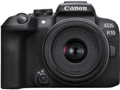 CANON EOS R10 Kit + RF-S 18-45mm STM Systemkamera mit Objektiv 18 - 45 mm, 7,5 cm Display Touchscreen, WLAN von CANON