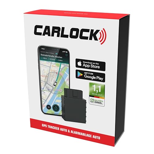 CARLOCK – Hochentwickelte GPS Tracker Auto Alarmanlage. Digitales Ortungsgerät Und Smartphone App. Sender Verfolgt Ihr Auto In Echtzeit Und Benachrichtigt Bei Verdächtigen Aktivitäten, OBD System von CARLOCK