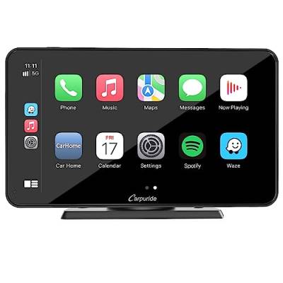 Carpuride W701, Apple Carplay & Android Auto, 7 Zoll Touchscreen Digital Media Autoradio-Empfänger Kabellos Portable Autoradio mit Mirror Link, G00gle, Bluetooth, GPS, Siri von CARPURIDE