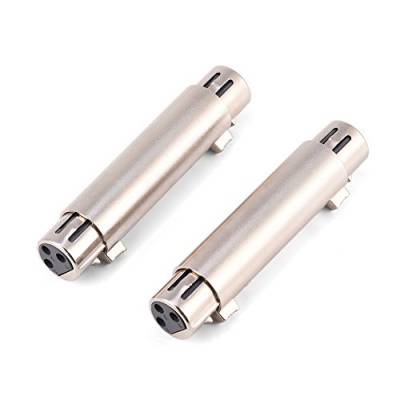 2Pcs 3-Pin XLR Buchse zu Buchse Adapter, XLR Adapter für Audio Mikrofon Mikrofone Mischpulte Gitarren von CCYLEZ