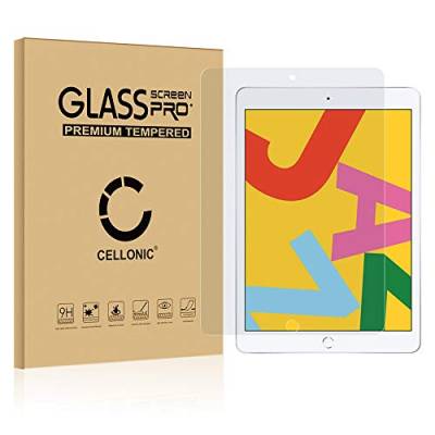CELLONIC® 9H Display Schutzglas kompatibel mit Apple iPad 10.2 (7th, 8th, 9th Gen) Displayglas 3D Full Cover, Full Glue Screen Protector Glass Transparent, Tablet Schutzfolie Displayschutz Glas Folie von CELLONIC